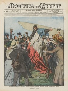 当天的胜利者，De Lesseps毛巾在法国国旗上带来了加拿大的胜利