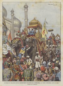 为了表彰英国新国王，印度的Durbar，Corteo穿过Dehli的街道
