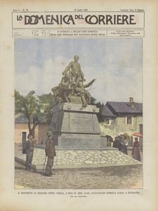 主要的Pietro Toselli纪念碑，LEROE Di Amba Alagi，Inauguratosi Domenica Scorsa In Peveragno