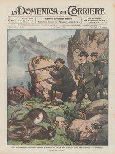 摩纳哥阿尔伯特亲王在Orco山谷（Alto Piemonte）寻找野山羊的国王