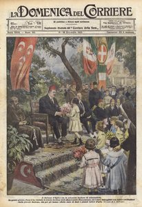 埃及苏丹在亚历山大的意大利孤儿中 作者 Achille Beltrame