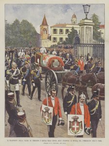 8号Corr的Umberto I&39;s Salma从Villa Reale到蒙扎站的交通 作者 阿基里·贝尔特拉姆（Achille Beltrame）