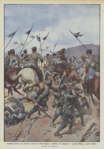 Euganean Hills战术演习期间发生的事件，米兰Lancieri军团对步枪兵的骑兵