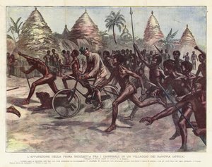 Bangwa（非洲）一个村庄的食人族中第一辆自行车的出现 作者 Achille Beltrame
