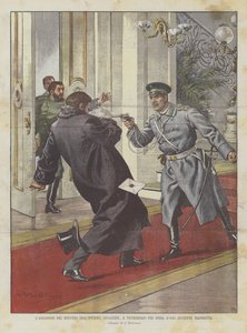 暗杀内政部长Sipiaguine，彼得堡为歌剧院DUno异装癖者学生 作者 Achille Beltrame