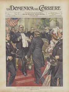 在布法罗展览中攻击无政府主义者扣篮对麦金利 作者 Achille Beltrame