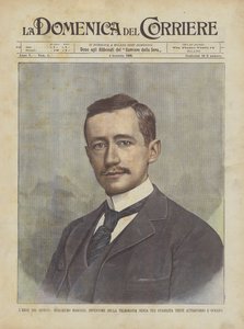 LEROE DEL Giorno，Guglielmo Marconi，无线电报的发明者通过LOceano建立了负责人 作者 Achille Beltrame