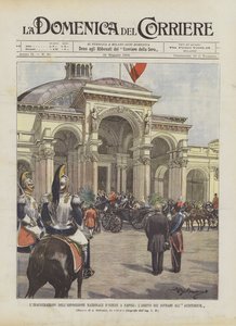 在那不勒斯举行的全国Diergia展览的开幕式，LArrivo Dei Sovrani All Auditorium 作者 阿基里·贝尔特拉姆（Achille Beltrame）