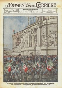 在罗马的Altare della Patria庆祝Vittorio Veneto周年庆典