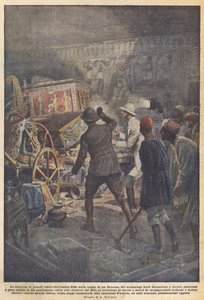 在法老的坟墓中发现了古代底比斯的巨大财富 作者 Achille Beltrame