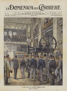 国王访问米兰工厂 作者 Achille Beltrame