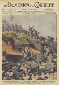 桑坦德前方黑箭的胜利前进 作者 Achille Beltrame