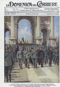 在五天的周年纪念日，米兰向陆军和海军派对 作者 阿基里·贝尔特拉姆（Achille Beltrame）