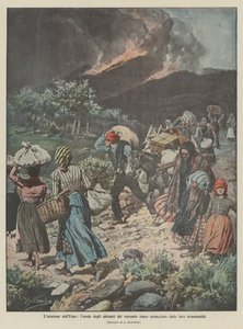埃特纳火山喷发，埃特纳火山居民的莱索多威胁着前进的熔岩