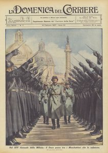 在XIV年度民兵中，Duce在迎接他的火枪手中传递