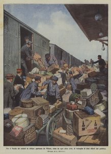 对于非洲士兵的圣诞节，从米兰开始，就像任何其他城市一样，雪崩？