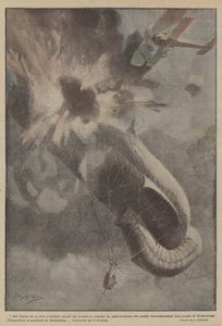 在Carso上，我们的一名飞行员在观察到的火灾中袭击了一个敌人的气球？