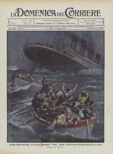 可怕的海上灾难，最大的跨大西洋泰坦尼克号沉没1600人？ 作者 Achille Beltrame