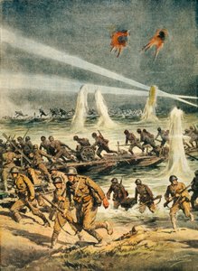 中日战争（1937-1945）期间日本在中国的推进，Achille Beltrame（1871-1945），来自La Domenica del Corriere，中国，20世纪 作者 阿基里·贝尔特拉姆（Achille Beltrame）