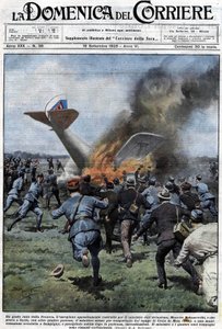 这架飞机是为法国航空部长莫里斯-博卡诺夫斯基（Maurice Bokanowski）建造的，他将带着他和另外四个人去梅斯营地参加桑皮尼的演示，飞机在起飞后不久坠毁，起火了。部长和其他四个人 作者 阿基里·贝尔特拉姆（Achille Beltrame）