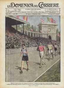 意大利颜色在安特卫普奥运会上的胜利 作者 Achille Beltrame