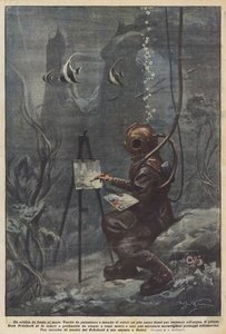位于海底的艺术家 作者 Achille Beltrame