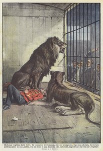 一个酒鬼看着野兽 作者 Achille Beltrame