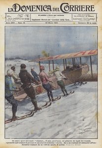 一项新的冬季运动，skiplane