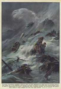 一块山从晚上1800米高处坠入大海？
