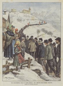 矿工中的圣巴巴拉特色盛宴DellAgordino（贝卢诺） 作者 Achille Beltrame