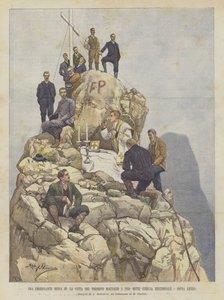 2050米处的Magnaghi塔顶上令人兴奋的弥撒（Grigna Meridionale，Sopra Lecco）