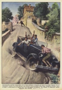 一辆汽车在无人看管的地方无人看管，偶然被一些男孩占用？