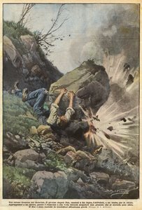 Sabotino上的一个奇怪的戏剧 作者 Achille Beltrame