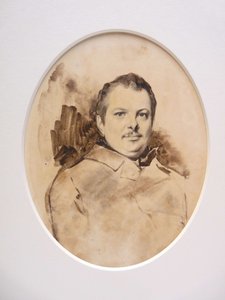 奥诺雷·德·巴尔扎克（Honoréde Balzac）肖像1799-1850，c。 1829。 作者 阿基尔·德维里亚
