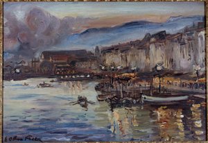 土伦港风光 20 世纪（布面油画） 作者 阿喀琉斯·埃米尔·奥顿·弗里斯