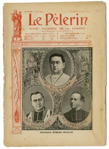 Achille Lemot (1846-1909)为《Le Pelerin》杂志封面所作的插图，2006年8月26日 - New English Eveques - Religion Faith, Catholic Catholicism - Eveques 作者 阿基里·莱莫特（Achille Lemot）