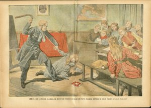 2006年12月2日，《Le Pelerin》中关于Achille Lemot（1846-1909）的插图 - 教学, 波兰, 处罚 - 教师 作者 阿基里·莱莫特（Achille Lemot）