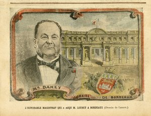 Achille Lemot (1846-1909)在Le Pelerin的插图，07/05/05 - 在波尔多接待Loubet先生的尊敬的法官 - 波尔多共和国总统建筑Urbanisme - 市长Daney Alfred (1832-1911) 作者 阿基里·莱莫特（Achille Lemot）