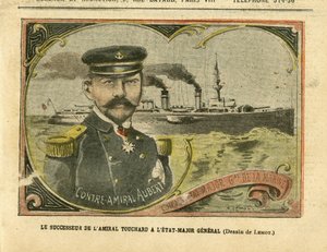 Achille Lemot (1846-1909)在Le Pelerin的插图，27/08/05 - Touchard上将在总参谋部的继任者 - Armee, Marine Marine Balneaire, Staff, Warships - Admiral上将, Aubert Marie Jacques Charles (1848-1915), Touchard Philippe (18 作者 阿基里·莱莫特（Achille Lemot）