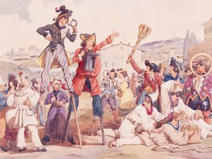 罗马面具，阿奇尔-皮内利（1809-1841）的作品