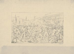 巴尔的摩之战，1861年4月19日，来自1861-63年南方战争版画。