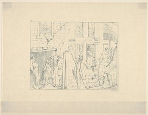 1861-63年邦联战争蚀刻画中北方的自由黑人。 作者 阿达尔伯特·约翰·沃尔克