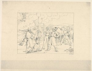 英勇的人Dat Fite Mit Siegel来自1861-63年的南方战争版画。 作者 阿达尔伯特·约翰·沃尔克