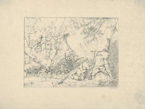 维克斯堡运河，来自1861-63年南军战争蚀刻画。