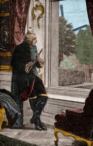 吹长笛的国王 - 弗雷德里克二世（1712-1786 年），人称腓特烈大帝，普鲁士国王 作者 阿达尔伯特·冯（后）罗斯勒
