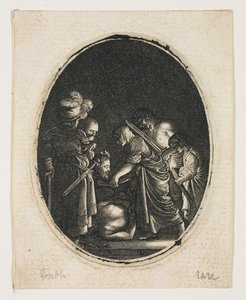萨洛米接受圣约翰的头，亨德里克-古德（1583-1648）雕刻，约1607-09（雕刻）。 作者 亚当（之后）埃尔斯海默