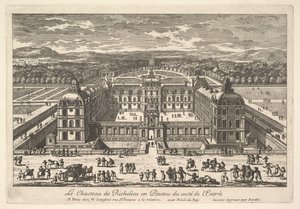 入口处的黎塞留城堡（Châteaude Richelieu en Poictou），十七世纪。
