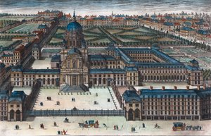 法国王后奥地利的安妮建造的Val-de-Grace（瓦勒德格雷斯）皇家修道院--1660年亚当-佩雷尔（1640-1695）的版画。