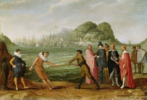 1607年4月25日，荷兰对直布罗陀西班牙舰队的胜利的寓言，c.1615-30