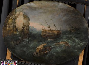岩石海岸附近的沉船 作者 亚当·威拉特斯